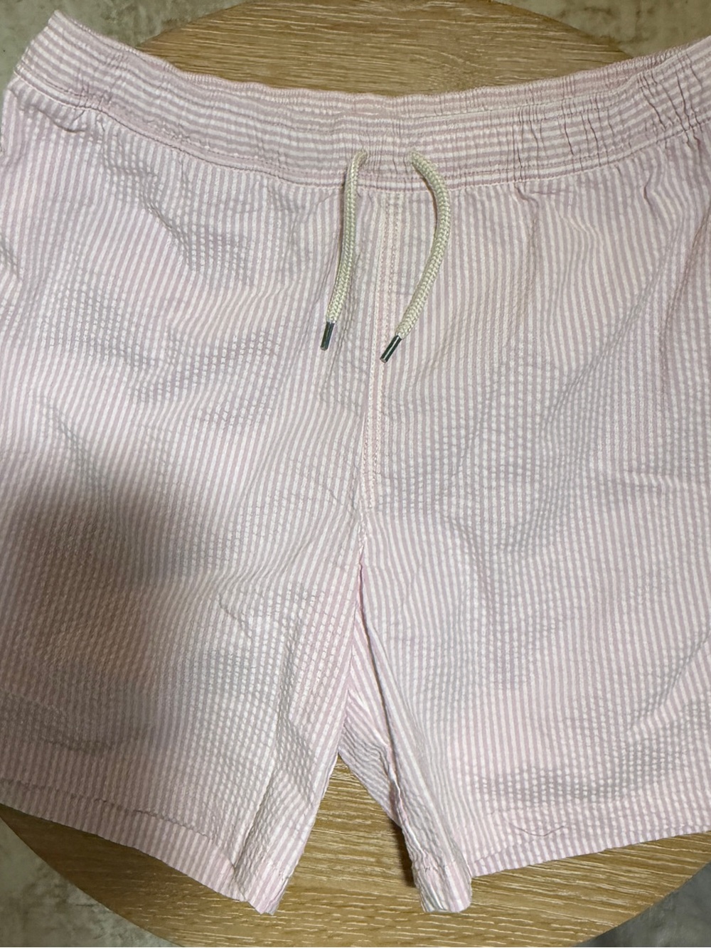 Polo by Ralph Lauren Pink and White Seersucker Shorts